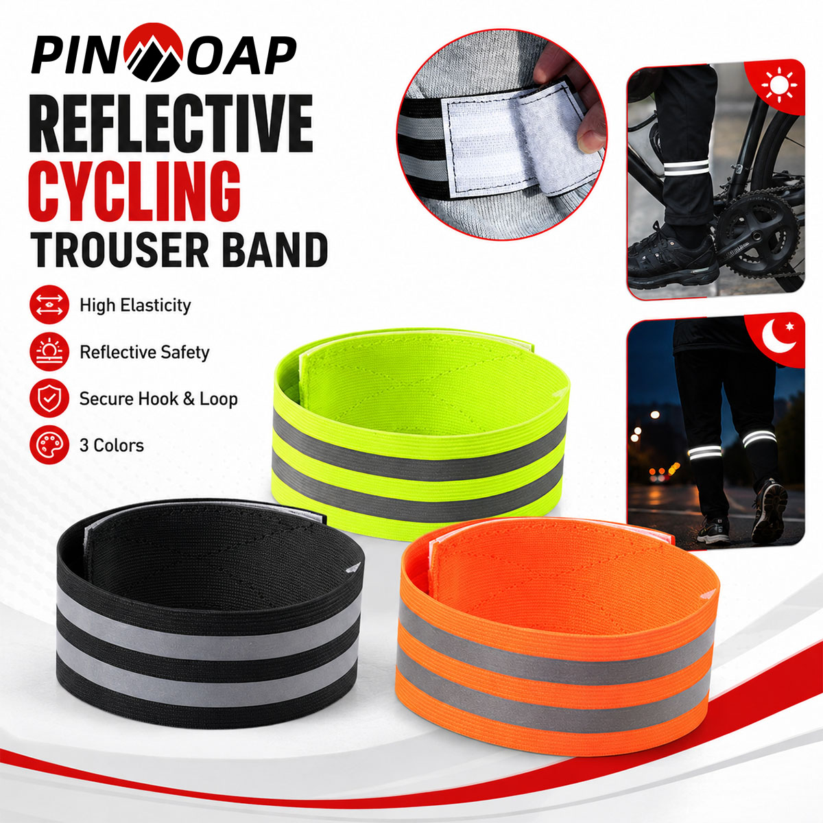 Cycling Commuter Trousers - PINMOAP 1/2PCS Fascia per Pantaloni da